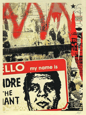 ABOUT EDWARD KURSTAK HELLO MY NAME IS, 2019  by Frank Shepard Fairey (Obey)