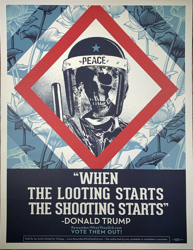 ABOUT EDWARD KURSTAK When The Looting.......      by Frank Shepard Fairey (Obey)