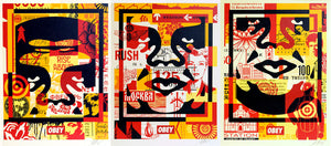 ABOUT EDWARD KURSTAK 3 Face Collage by Frank Shepard Fairey (Obey)