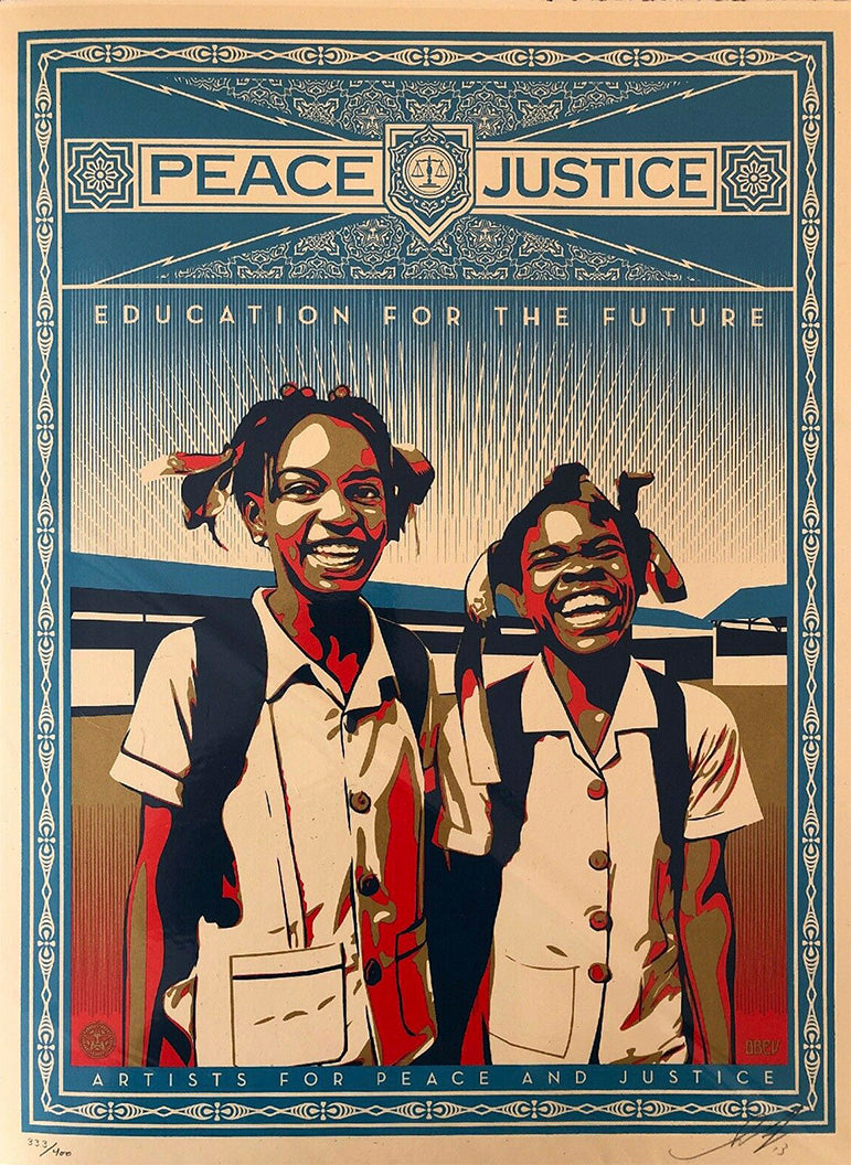 ABOUT EDWARD KURSTAK Peace and Justice   by Frank Shepard Fairey (Obey)