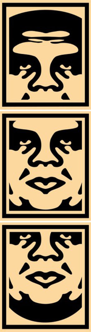 ABOUT EDWARD KURSTAK OBEY OFFSET POSTER SET CREAM  by Frank Shepard Fairey (Obey)
