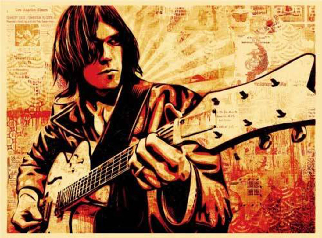 ABOUT EDWARD KURSTAK NEIL YOUNG  by Frank Shepard Fairey (Obey)