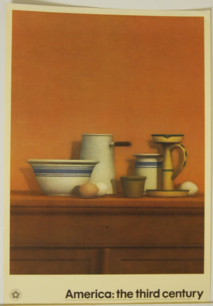 ABOUT EDWARD KURSTAK STILL LIFE WITH EGGS,CANDLESTICK AND BOWL Poster by William Bailey