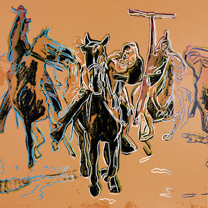 ABOUT EDWARD KURSTAK ANDY WARHOL  Action Picture FSIIB 375, trial proof from Cowboys and Indians, 1986