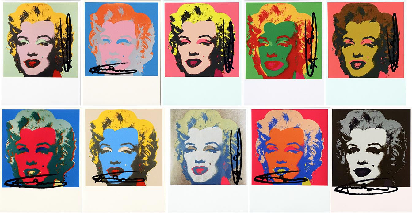 ABOUT EDWARD KURSTAK Marilyn Monroe CARDS1967, hand signed by Andy Warhol
