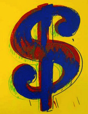 ABOUT EDWARD KURSTAK Dollar Sign  by  Andy Warhol